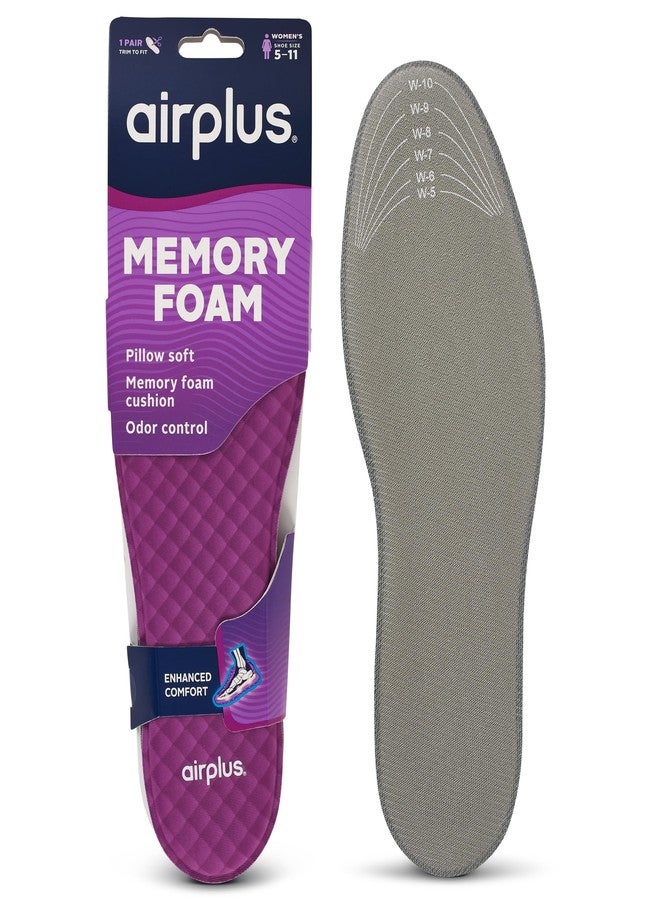 Airplus Memory Comfort Shoe Insoles With Memory Foam for Pressure Relief, Ideal For Men and Women - Image 1